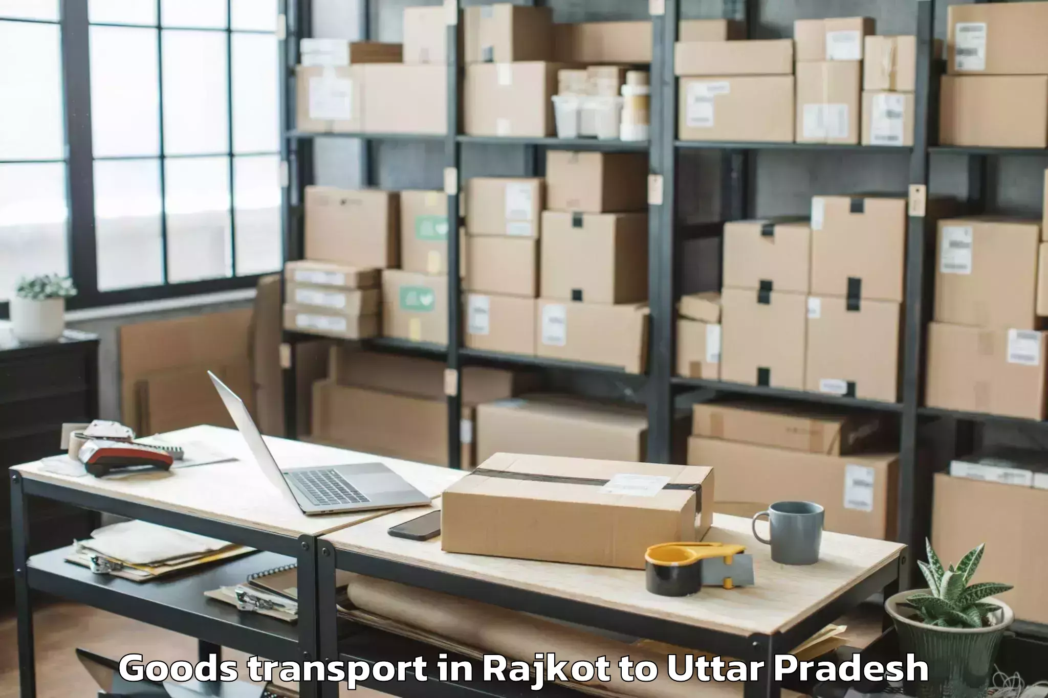 Book Rajkot to Kaushambi Goods Transport Online